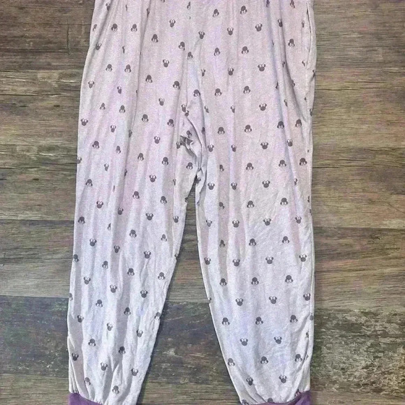 Disney Mickey Purple Rounded Neckline Long Sleeve Pajamas Set XXL - Picture 3 of 6